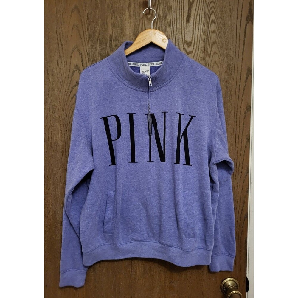 Pink Victoria's Secret Womens 1/4 Zip Light Purple Pullover Jacket Size Large